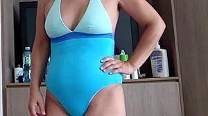 Wife strips naked on beach flashing tits ass pissing for strangers