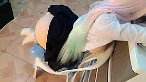 big ass college girl nailed doggystyle in pov cosplay