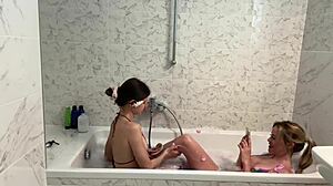 maya rose lesbian bathroom pussy licking fetish sex