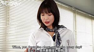 bunny boss katsuki ren turns rabbit man into her office plaything