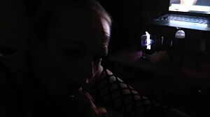 cristall princess delivers sensual lipstick blowjob tease