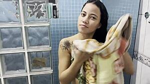 bibi mendes takes a steamy naked shower all juicy and hot 🛁😘💦