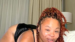 thick redbone milf caught squirting her pussy solo