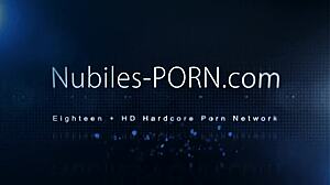 Petite tight teenies bend over for hard doggystyle pounding!