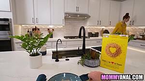 Stepson Discovers Stepmom's Secret Buttplug and Pounds Her Anal