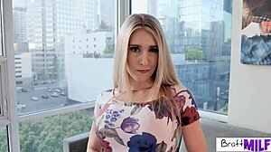 mature stepmom sarah taylor tempts stepson in panties before riding his big cock