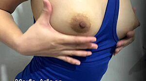 cassandra's curvy asian pussy stuffed with fat dildo till creamy squirt