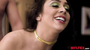 clairvoyant milf gets bent over drilled bareback anal by group