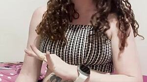 Young blonde huge ass tattooed beauty offers herself as prize bedroom big black cock worship first time