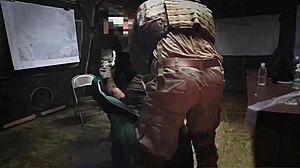 Petite Arab Teen Caught Sneaking Army Base Uniform