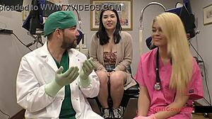 Tampa Uni Exam: Mina Moon's Big Tits Feet Tickled