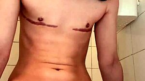 Bouncing hard on my huge dildo till orgasm