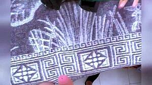 She looks innocent in the living room but gulps cock deep in bed, pink student pussy homemade