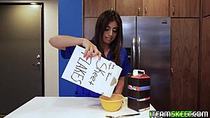 ella grabs stepdad's cock surprise! now her tits bounce wild 😲🍆💥