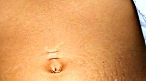 Cum dripping on latina milf wife's wet pussy up close