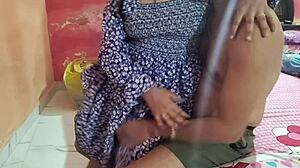 Desi girlfriend rides cock hard in wild cowgirl anal