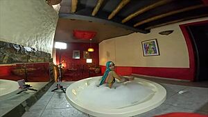 Mia Niqab Swallows Pussy Juice To Mouth In Jacuzzi