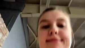 bbw teen fat ass anal fingered to extreme orgasm in public gym