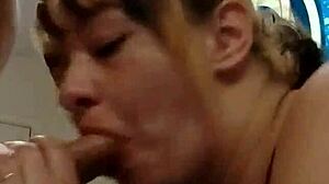 Wife's Sloppy Deepthroat Gagging Power Needs Sharing On Knees