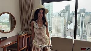 Spanish Blanca Creampied by Thick Russian Cock Trial