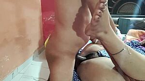 Desi girlfriend rides cock hard in wild cowgirl anal