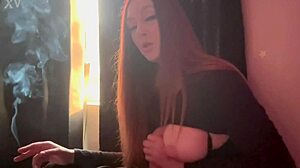 milf artemisia love bares big tits smoking