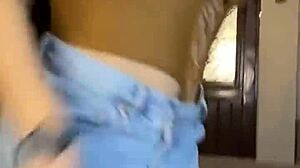 Colombian Latina Silvana Lee Strips for Horny Stripper Show