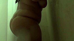 Big Tits Shaved Amateur Masturbates Wet Pussy in Shower Bathroom POV Homemade
