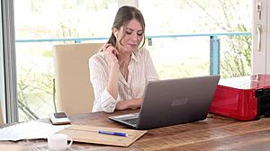 Ohh I'm poundin' Rebecca Volpetti's shaved narrow ass anal in home office feals amazin!!