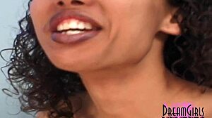 hey jazmine 😍 bares her hairy virgin pussy and natural tits on sofa casting... dream girl interview!