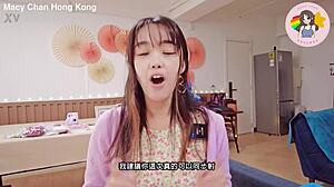 hong kong macy chan naughty post-cum blowjob swallow 😏👅