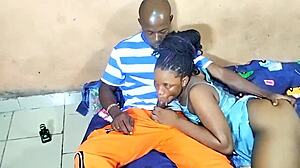 Ebony Friend Treats Boyfriend with Creamy Pussy