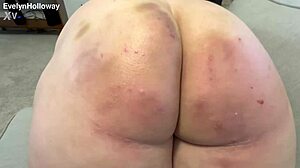 she bends over for a good spanking on that fat curvy ass...