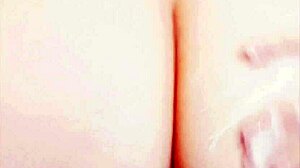 Mature wife spreads huge shaved pussy lips wide open