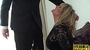 Granny's Rough Spanking Lingerie Domination