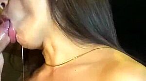 Colombian Latina Silvana Lee Strips for Horny Stripper Show