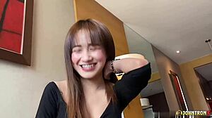 Beautiful Petite Asian Teen Fucked by Johntronx POV