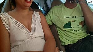 Sexy anal quickie with best friend gf in car dirty talk moaning tight pussy 😏🍑💦