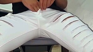 Adora can't stop rubbing cock on bed... fingers ass hard!!