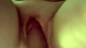 Rubbing Fat Cock Between Juicy Lips