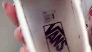 wanna see this serbian girl kick off sneakers bare feet?