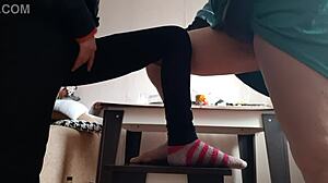 me n this middle aged lady... we just masturbate on chairs together, oops skirt up!