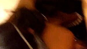 masked amateur sucks cock tits bounce huge cumshot blast