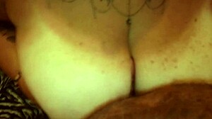 chubby girlfriend with big natural tits gets horny cumshot fuck from big cock