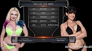 Penny Barber Strapons Leya Falcon In Rough Lesbian Wrestling