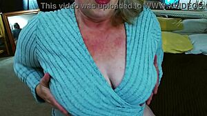 i strut in pretty pink panties then finger my hairy pussy to big orgasm!