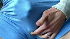 Aussie milf Charlotte Star soaks gym shorts with wet pussy orgasm!