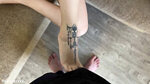 she craves his hot cum flooding deep inside her shaved pussy now