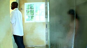 kendra star spreads shaved holes for big black stepdad cock