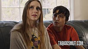 Pervy therapist tricks Laney Grey couple into hairy pussy threesome doggystyle